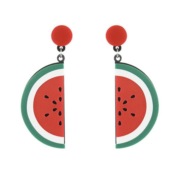 Acrylic Fruit Statement Earrings - Picture 7 of 8